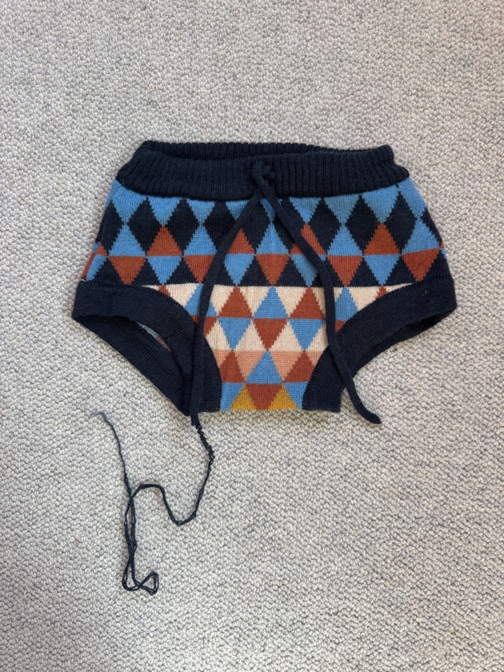 Misha And Puff Knit Shorts in Navy, Blue, Rust, Cream, Yellow